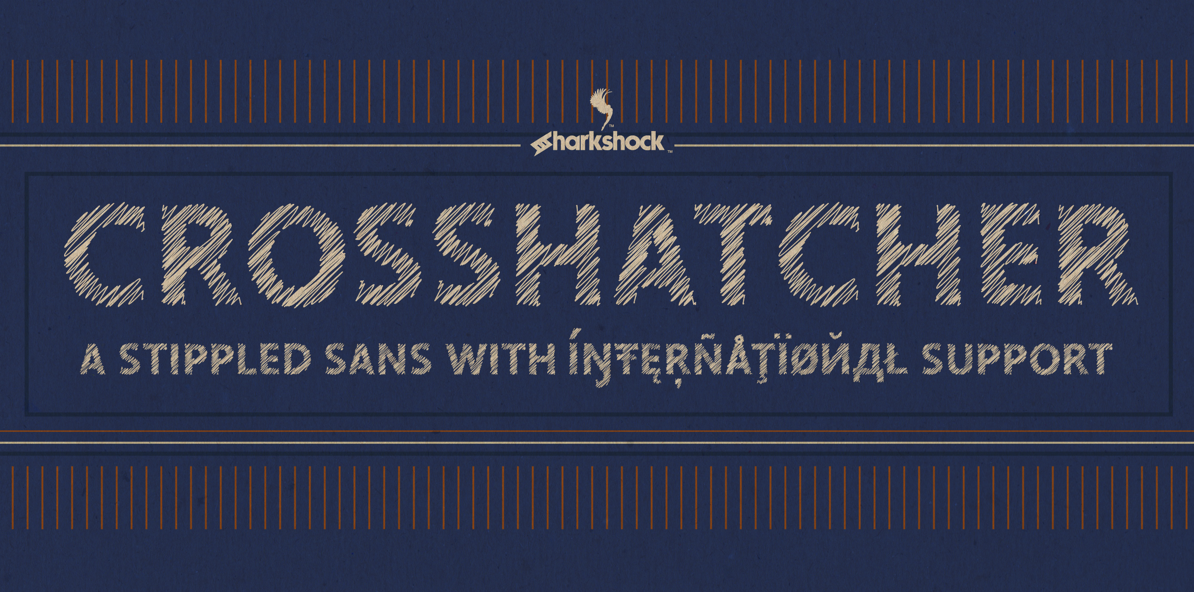 Crosshatcher: The Stencil Font with a Scribbled Soul
