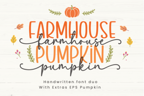 Farmhouse Pumpkin: The Handwritten Font Duo for Cozy Designs