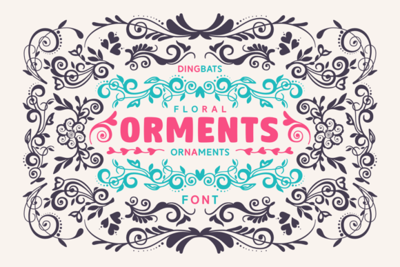 Orments: A Dingbats Font with Floral Charm for Creative Projects