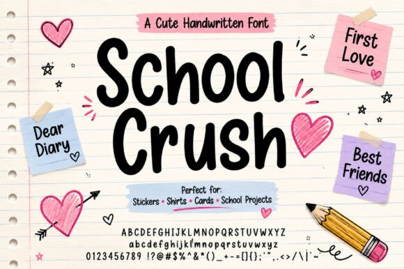 School Crush: The Handwritten Font with a Playful Spark